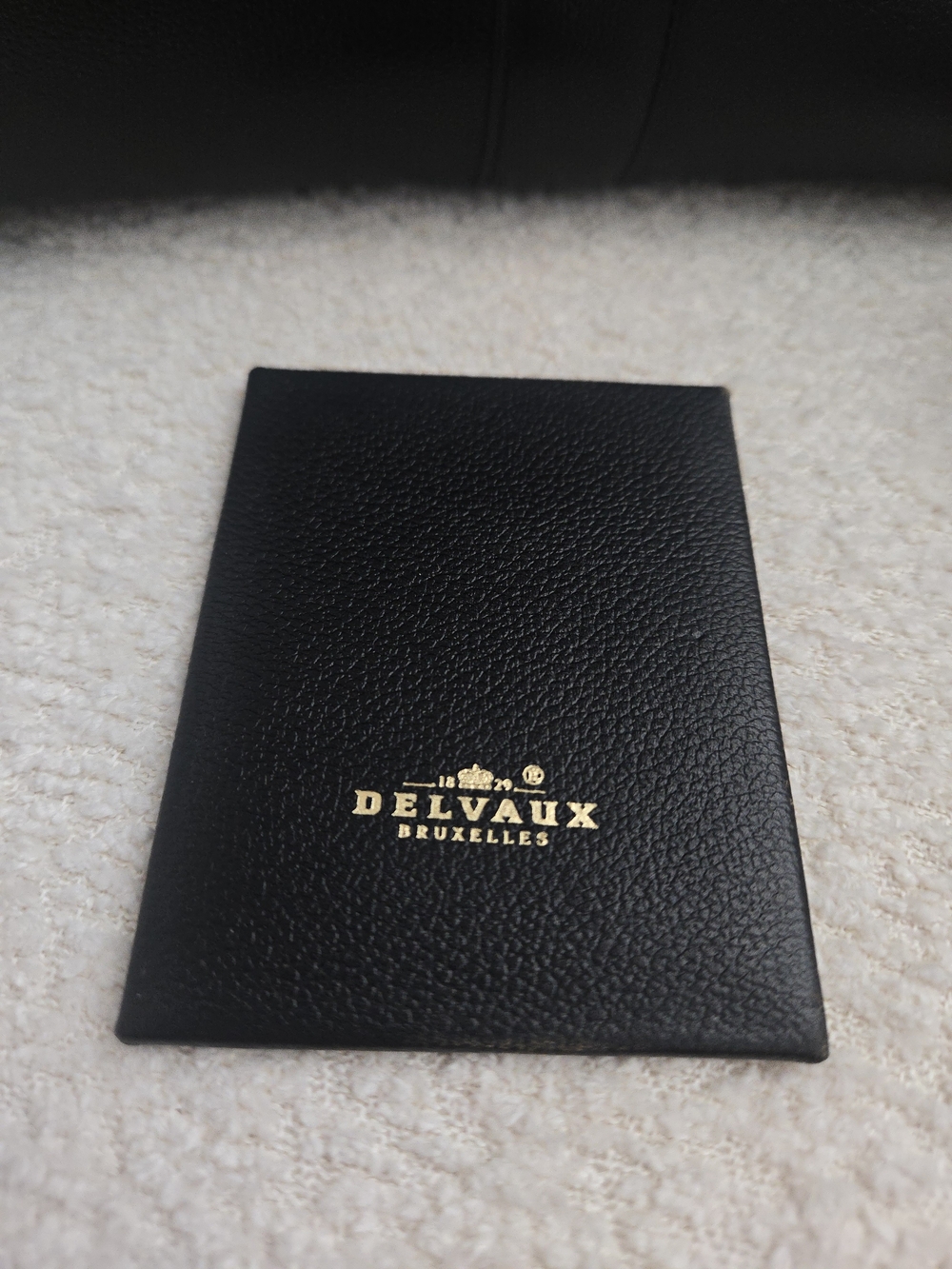 Delvaux Black Leather Clutch with Gold Accent Excellent Condition - Picture 5 of 16